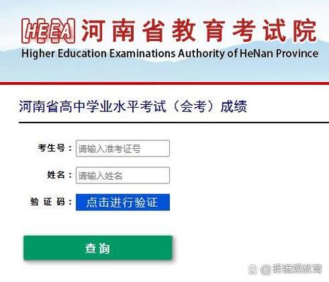河南省会考查分入口成绩查询