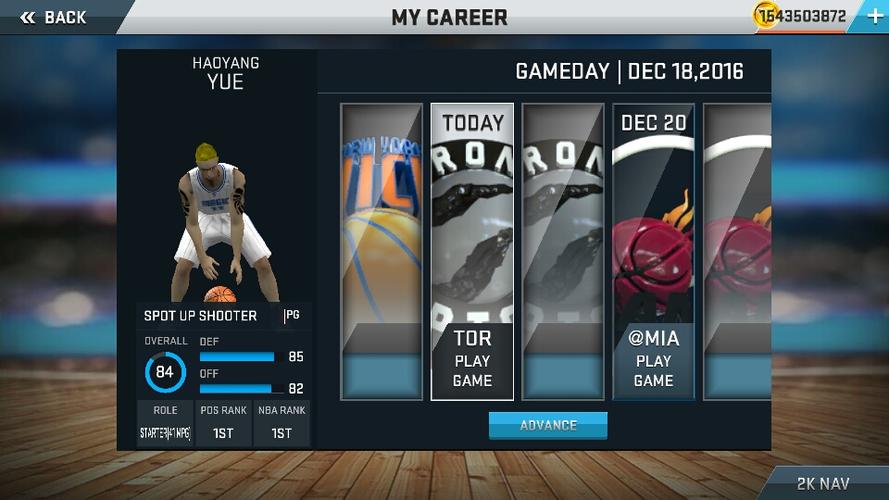 nba2k17手游