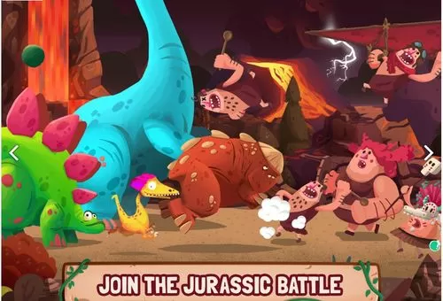 恐龙大战原始人无限金币版和无限!钻石版