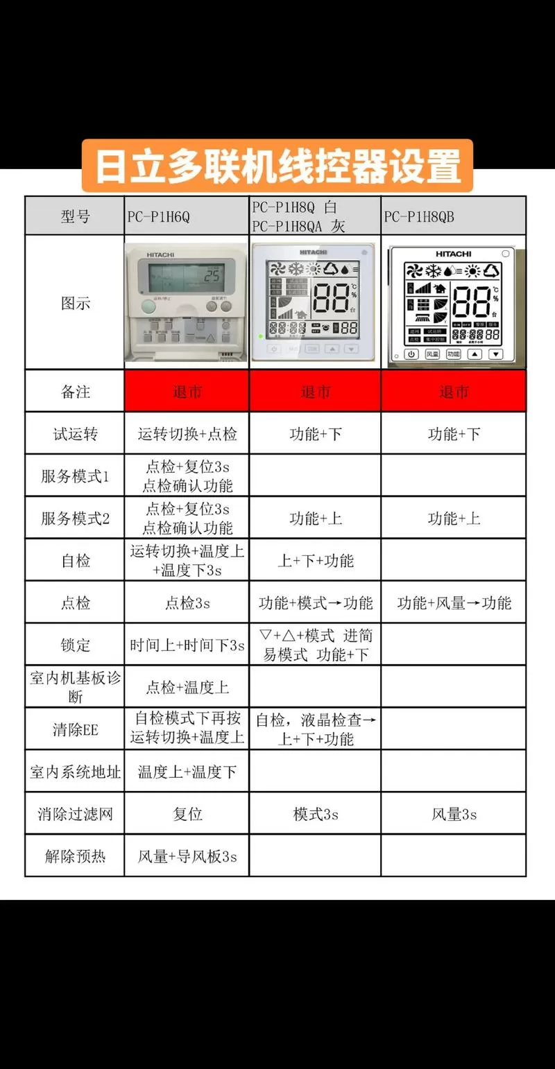 日立空调线控器说明书