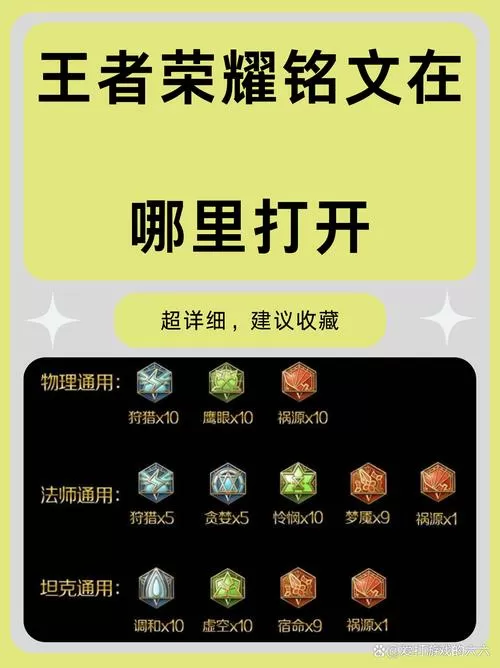王者荣耀铭文在哪里看