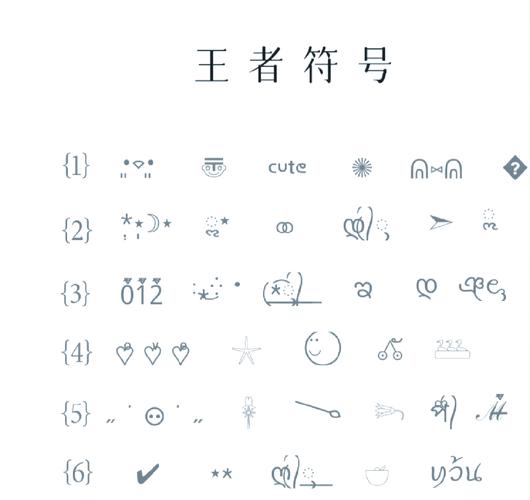 王者荣耀符号特殊符号大全