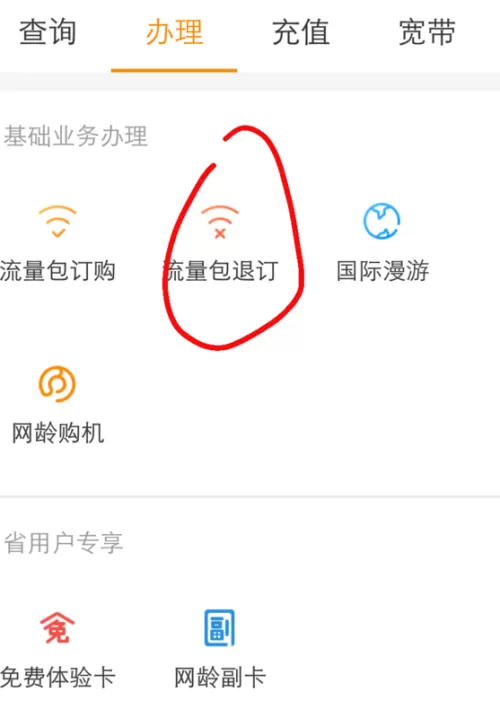 怎么取消订购的流量包