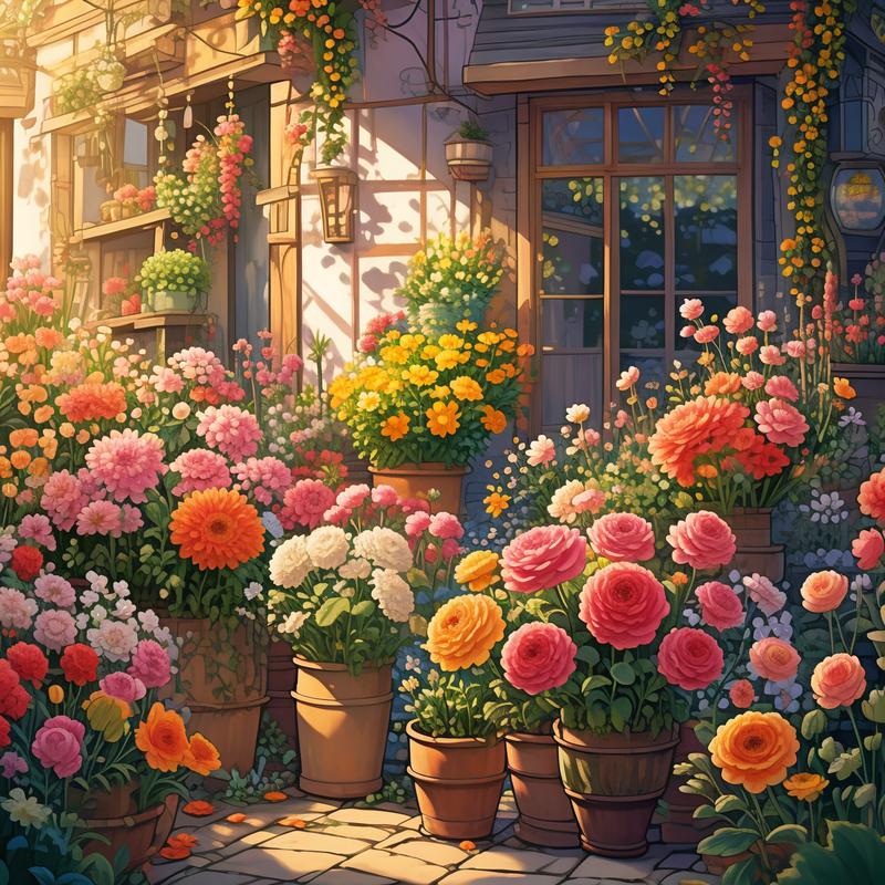花店漫画唯美图片大全