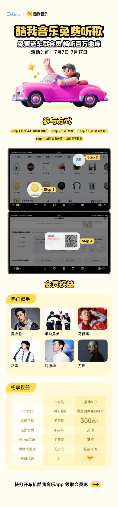 酷我音乐车载vip兑换码哪里弄