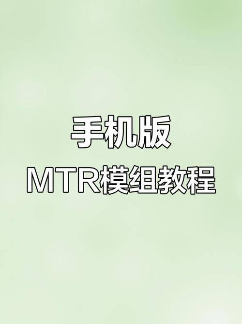 mtr模组教程(手机版)