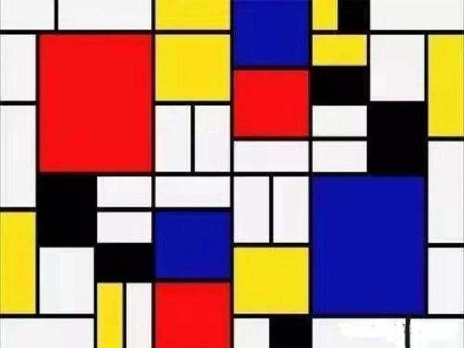 世界名画红黄蓝的构成