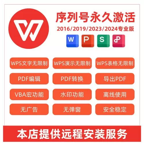 WPS专业版永久激活码