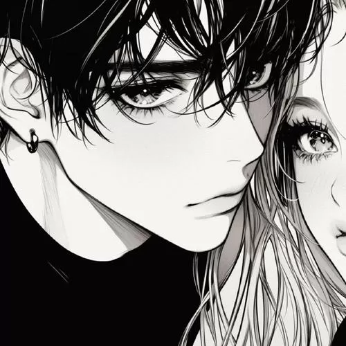 动漫情侣头像御姐和高冷男